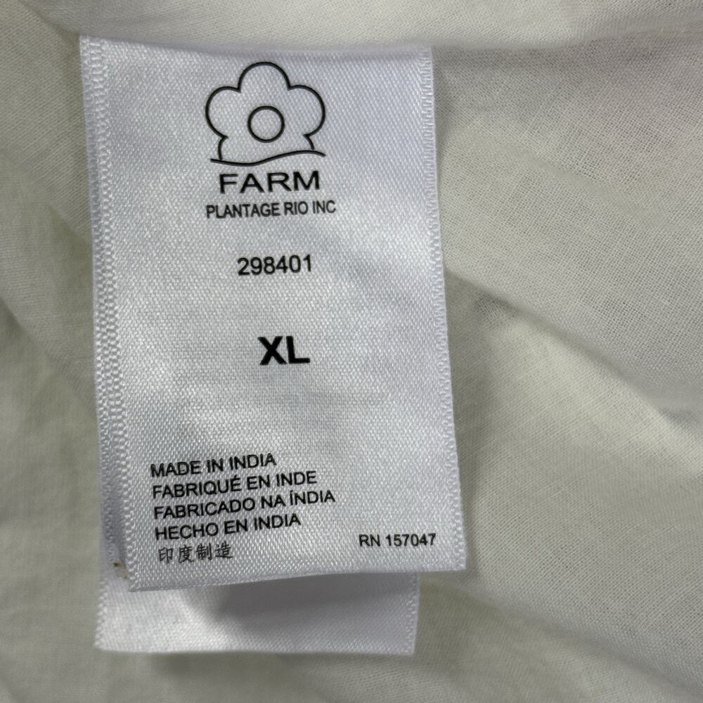 NWT FARM Rio Delicate Forest Scarves Midi in White Floral Eyeler Tank Dress XL - Picture 15 of 16